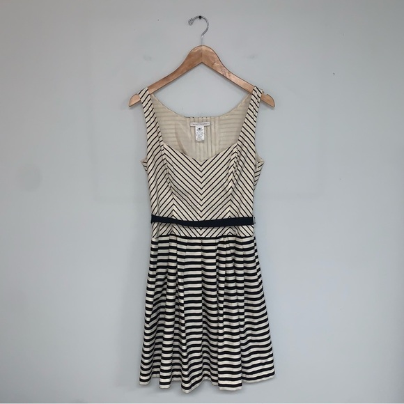 Corey Lynn Calter Corset Dress Size 6 US Ivory  Black‎ Lace Up Anthropologie - Picture 2 of 16